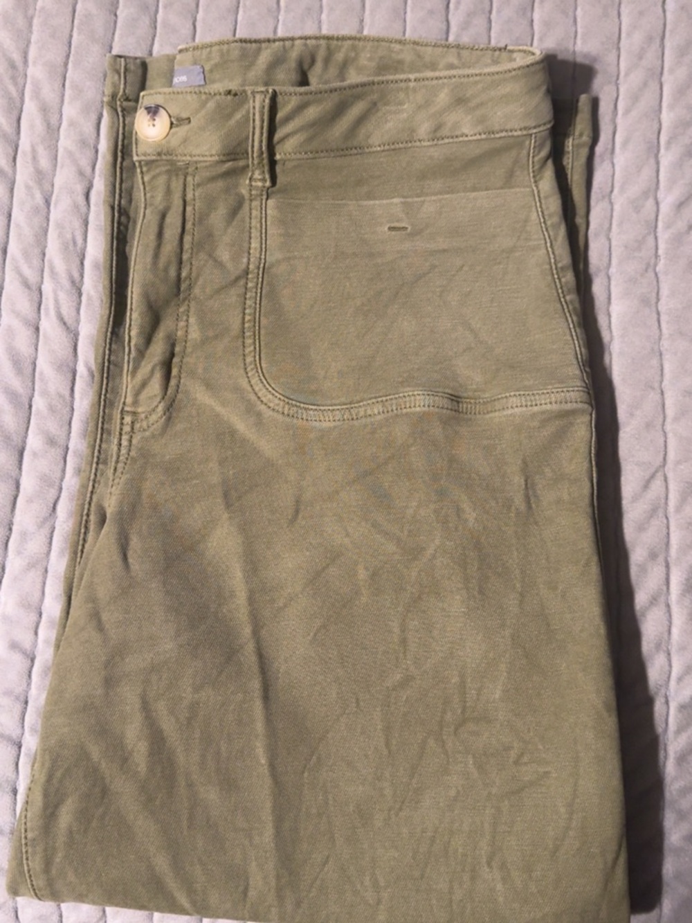 Maurices Olive Capri Pants with Front Patch Pocket - Picture 4 of 4